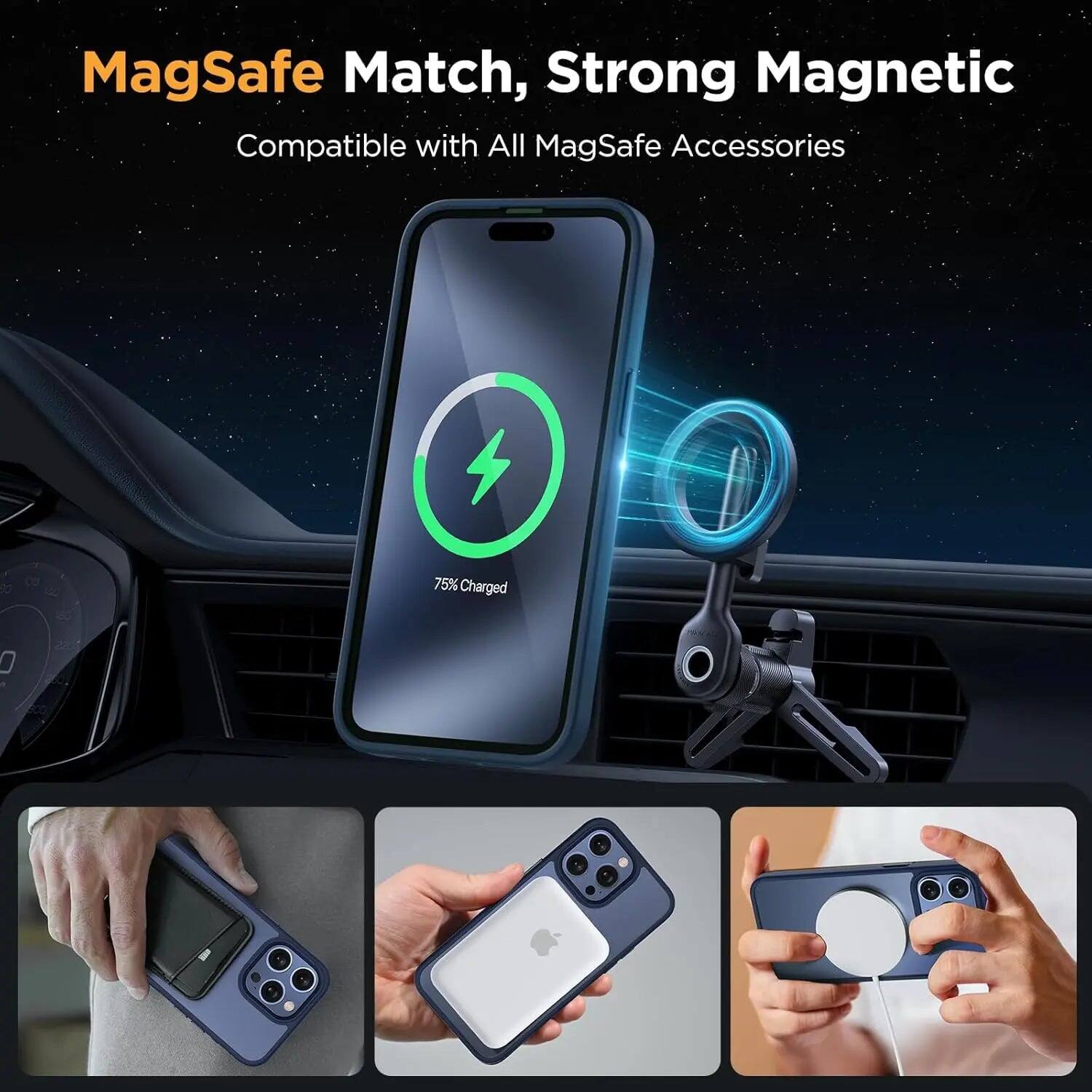 MagSafe Match, Strong Magnetic  
Compatible with All MagSafe Accessories  

75% Charged