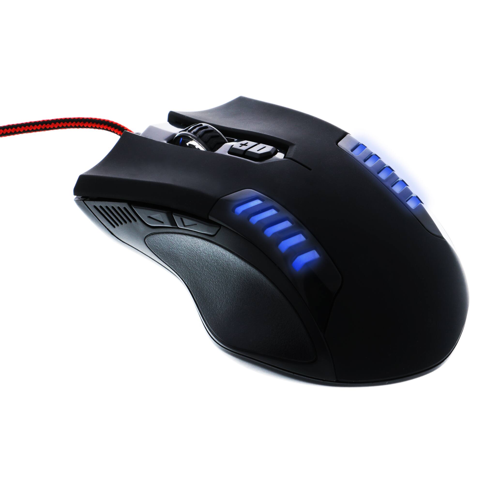 Left. Xtreme - Wired Gaming Mouse - High-Precision Optical Sensor, Multicolor RGB Backlit, 6 Programmable Buttons - Black.