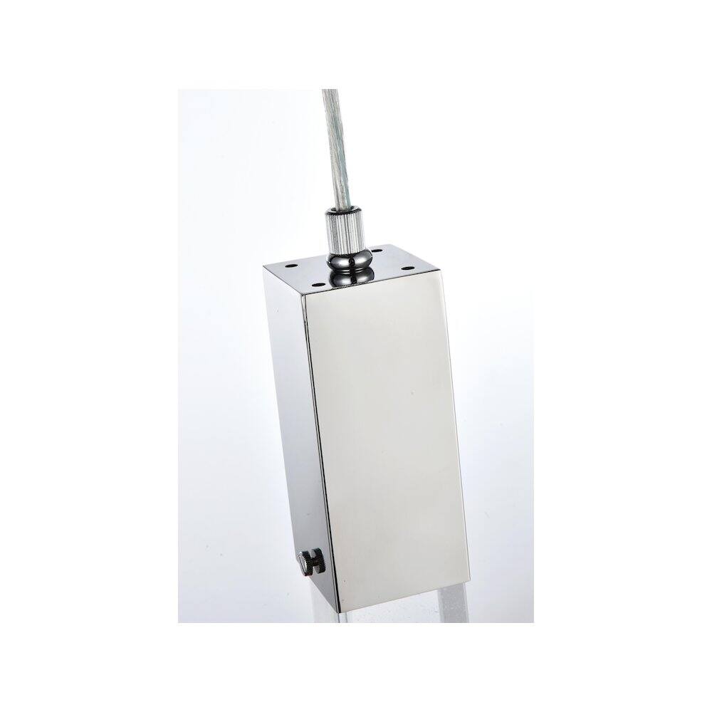 Alt View 5. Elegant Lighting - Aurora 5 inch Pendant in Chrome - Chrome And Clear.