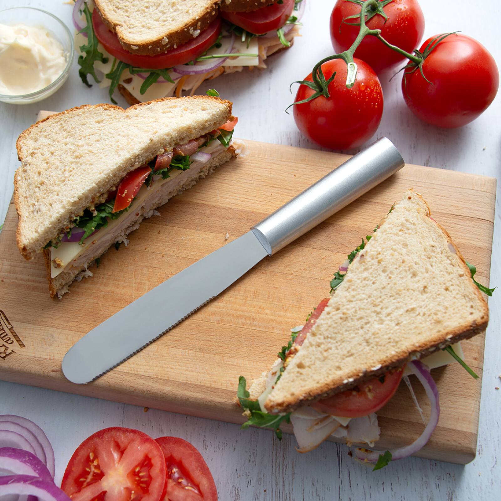 Alt View 1. Rada - Cutlery 5.375-Inch Super Spreader Stainless Hollow Ground Blade, Aluminum Handle - Silver.