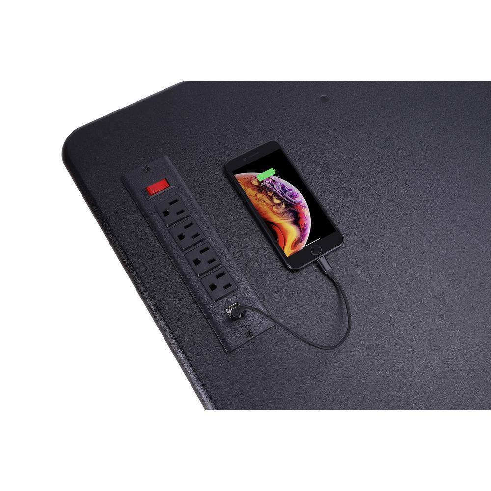 Alt View 5. Rocelco - 46" Height Adjustable Standing Desk - Black.