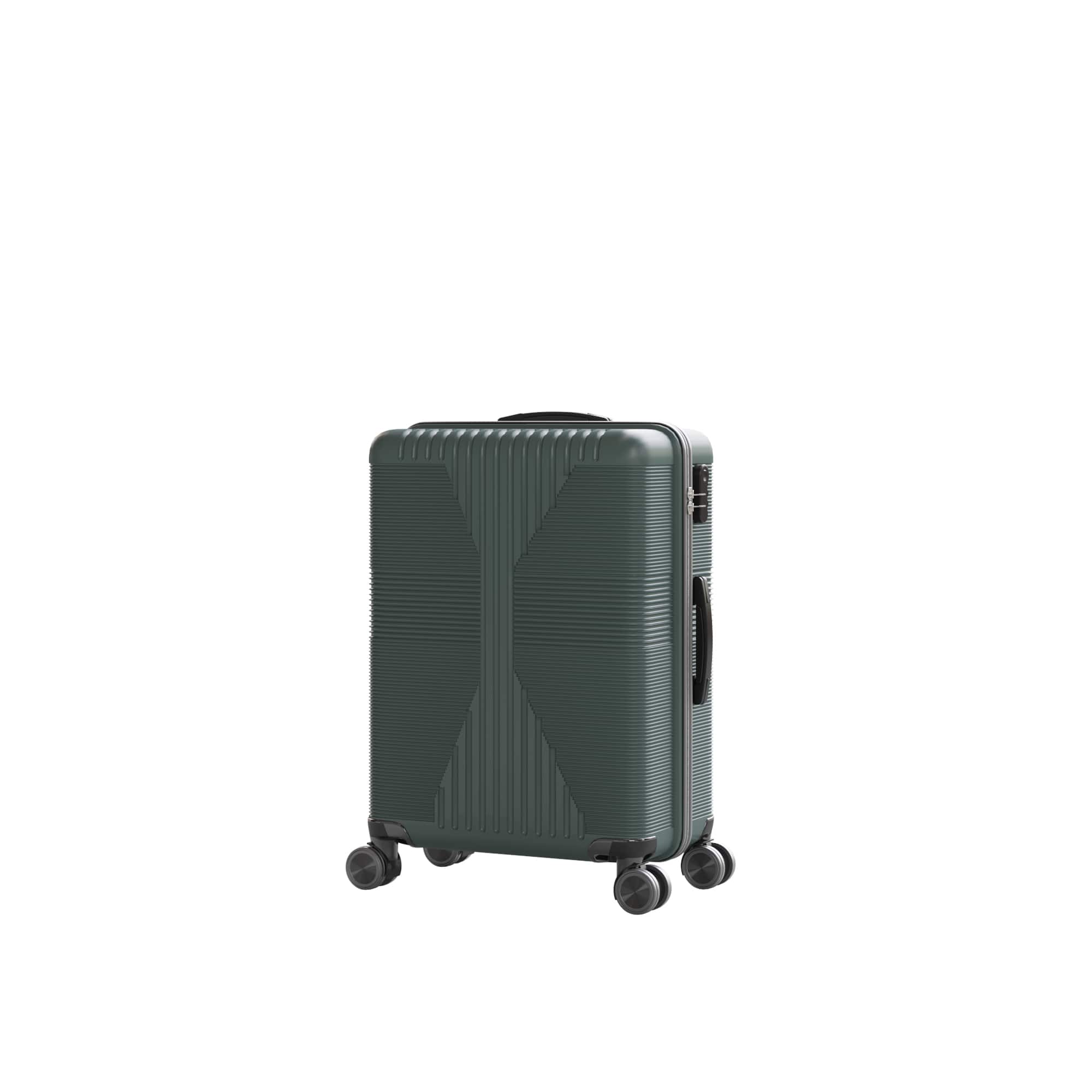 Front. Winado - 20" Hardshell Carry On Luggage with Spinner Wheels Lightweight PP Hardside Small Suitcase with Built-in Lock - Green.