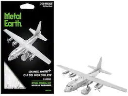 Model Kit Lockheed C-130 Hercules Aircraft "United States Air Force" (Moderate Difficulty) Steel Model by Metal Earth