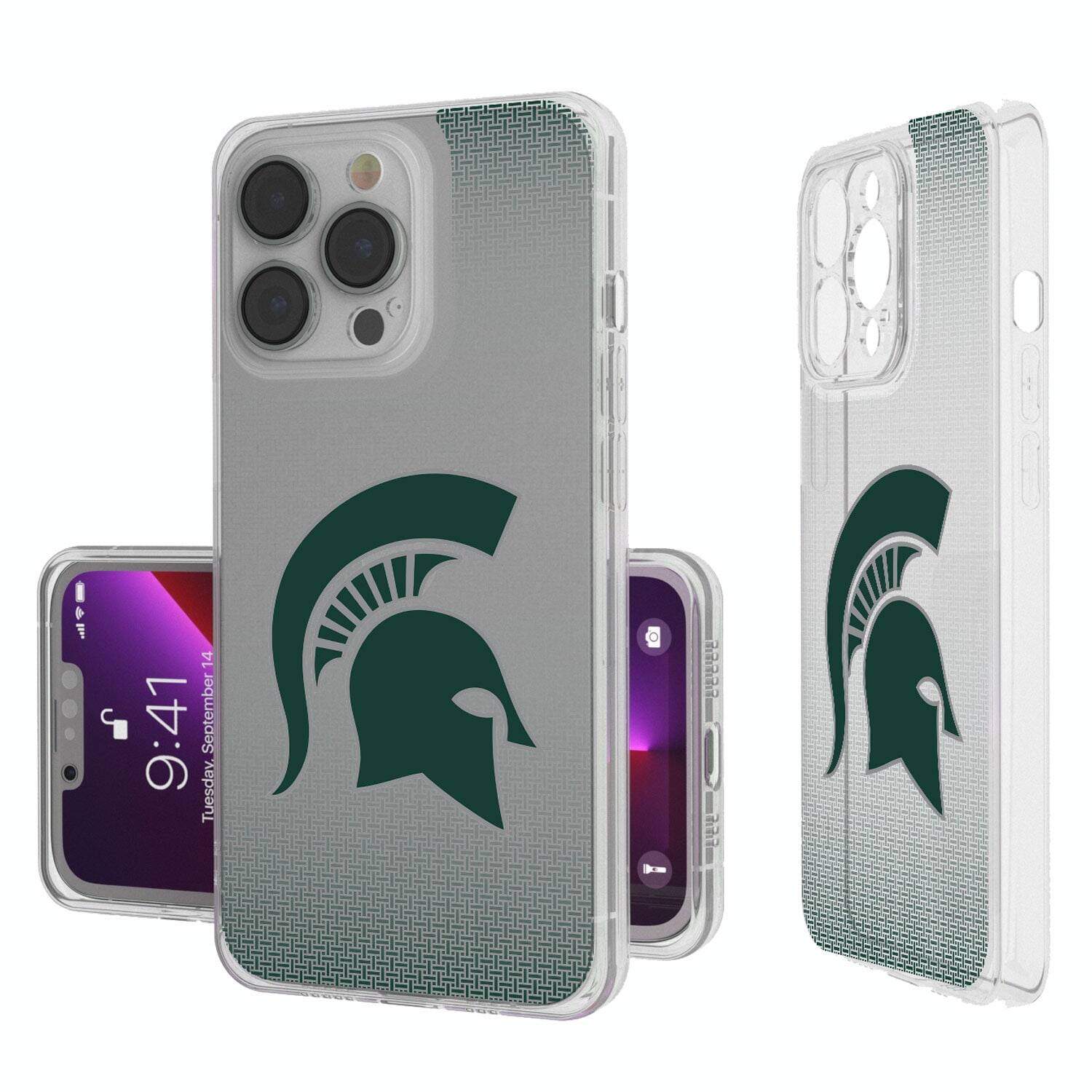 Keyscaper - NCAA - Michigan State Spartans Linen Logo iPhone Clear Case - 16 Plus - Multicolor price history on PriceWatchPro