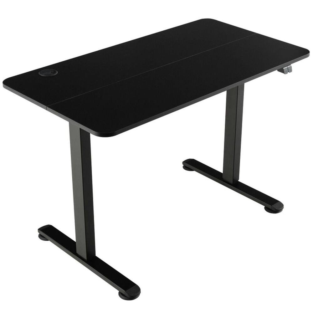 Left. Kadyn - Electric Standing Desk Adjustable Stand up Computer Desk Anti-collision-Black, Home Office Desks, Computer Desks - Black.