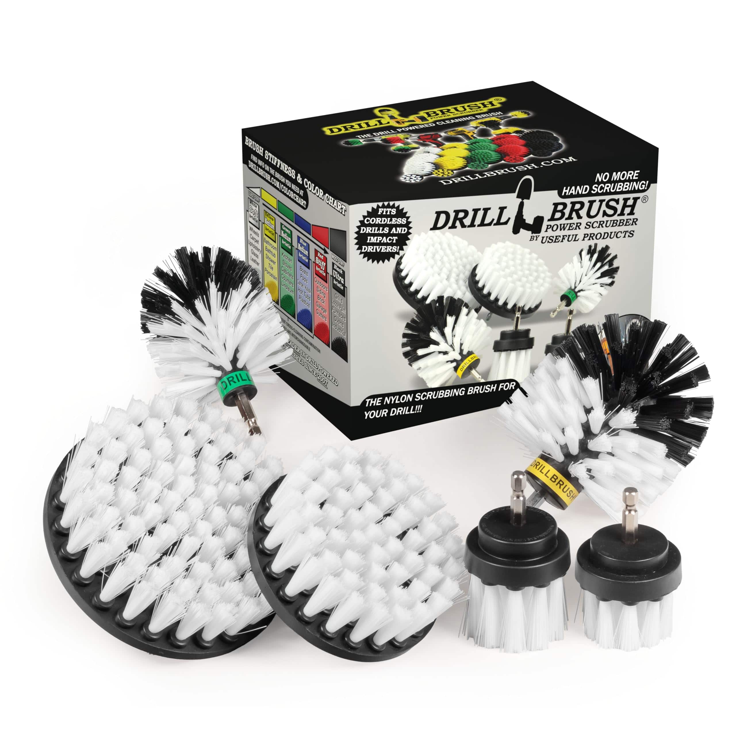 Drillbrush - Car Carpet - Truck Accessories - Wheel Brush - Motorcycle Accessories - Interior Leather, Vinyl, Upholstery, Fabric