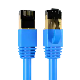 Cables Direct Online - Cat8 Ethernet Cable 2FT, 40Gbps High-Speed RJ45 Shielded Copper Cord for Router, PC & Gaming - Blue