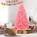 Alt View 14. Costway - 7.5ft Snow Flocked Hinged Artificial Christmas Tree with Metal Stand - Pink.