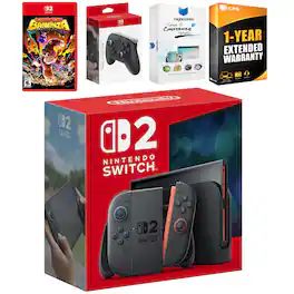 Switch 2 Console with Donkey Kong Bonanza, Pro Controller, MightySkins Code and 1 CPS Year Extended Warranty - Nintendo Switch 2