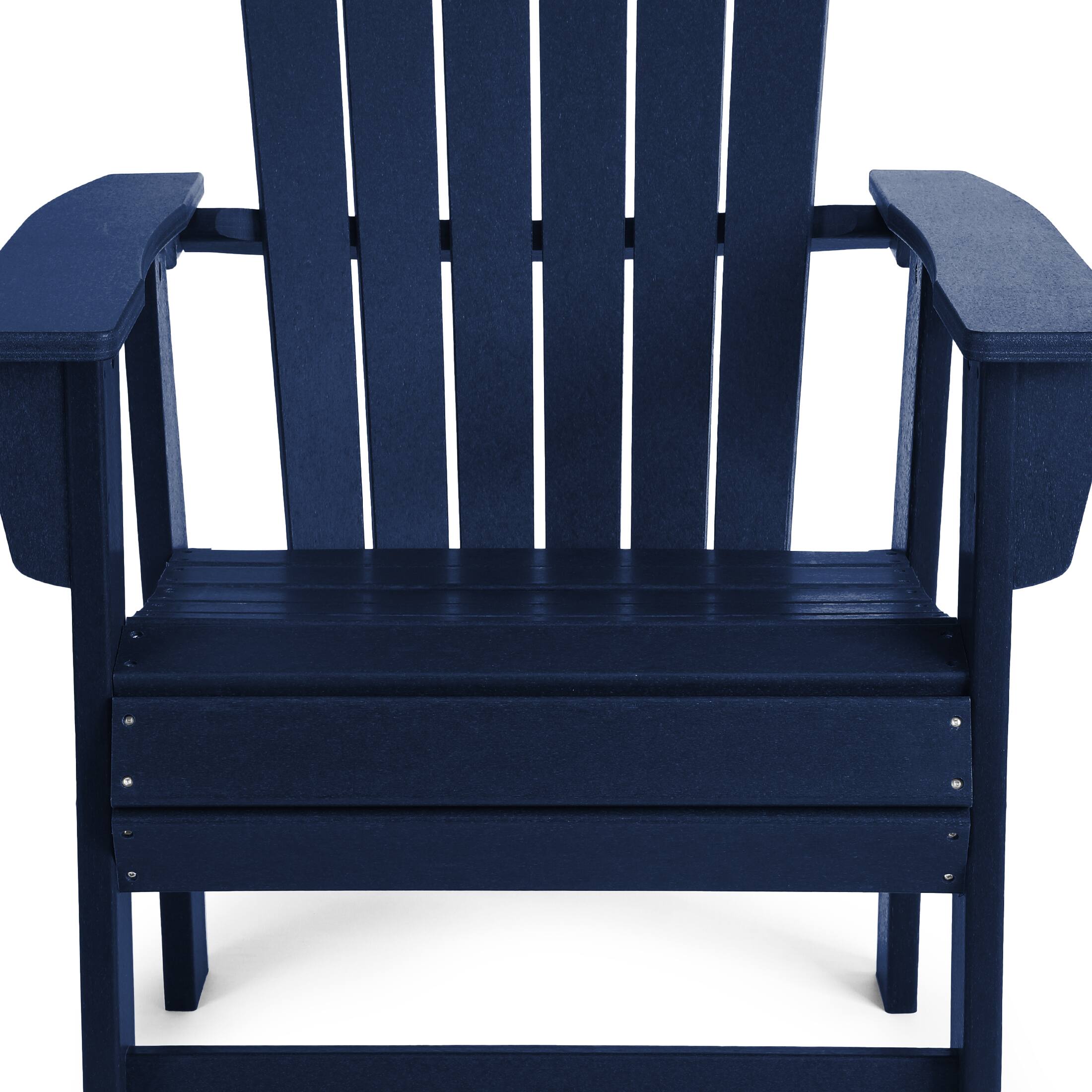 Alt View 6. WestinTrends - WestinTrends Dylan Outdoor Patio Shell-back Adirondack Dining Chair Weather Resistant - Navy Blue.
