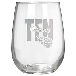 Great American Products - Tennessee Titans Etched 17oz. City Stemless Wine Glass - Multicolor