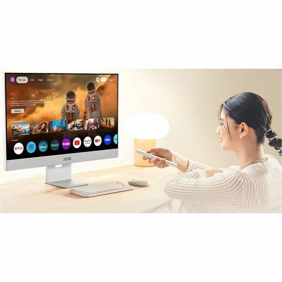 - For you, Live, Apps, Library
- Google TV
- NETFLIX
- YouTube
- Disney+
- Hulu
- Tubi
- ESPN+
- Free TV
- CBS
