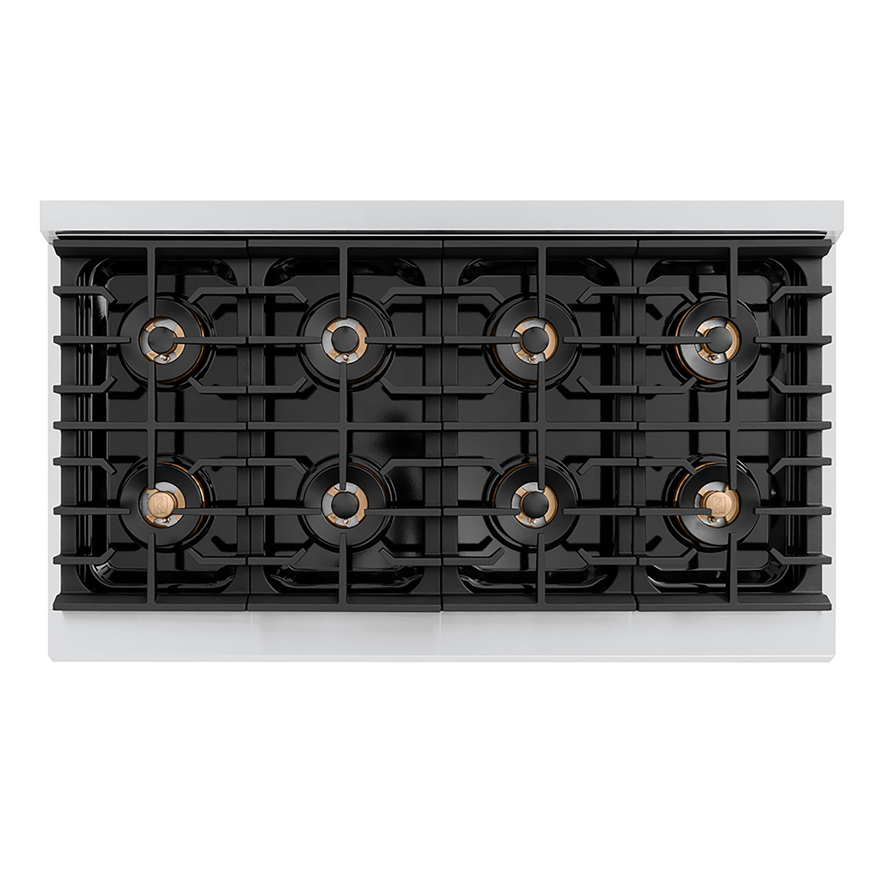 Alt View 9. ZLINE - ZLINE Autograph 48 in. Paramount Dual Fuel Range w/ DuoPro Cooktop & Black Doors w/ Gold Accents (PSDRZ-BLM-48-G) - Stainless Steel with Black Matte Door.