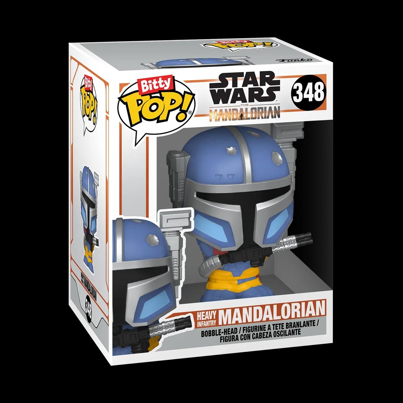 Bitty Pop! Star Wars 348 - The Mandalorian  
Heavy Infantry Mandalorian  
Figurine à tête oscillante / Bobble-head / Figura con cabeza oscilante