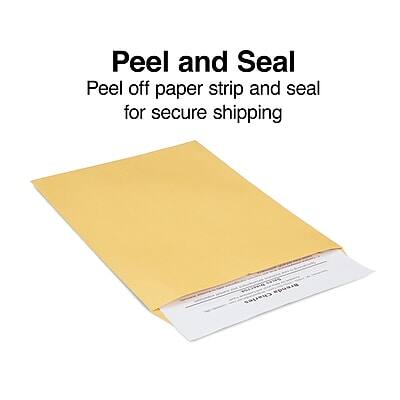 Peel and Seal  
Peel off paper strip and seal for secure shipping