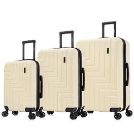 DUKAP - Zahav Lightweight Hardside Spinner 3 Piece Luggage Set 20"/24"/28" - SAND