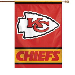WinCraft - Kansas City Chiefs 28" x 40" Primary Logo Single-Sided Vertical Banner - Multicolor
