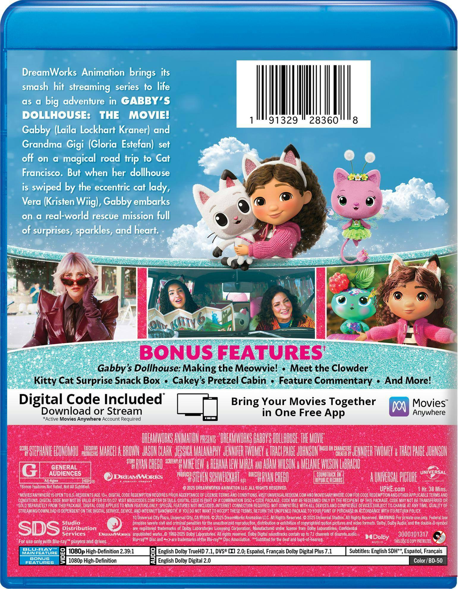 Back. Gabby's Dollhouse: The Movie   - BLU-RAY.