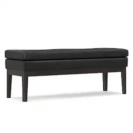 Simpli Home - Carlson Ottoman Bench - Distressed Black