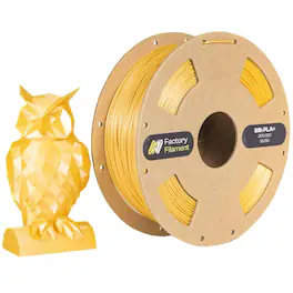 Factory Filament - 1.75mm PLA 3D Printer Filament, 1 KG Spool, Dimensional Accuracy +/- 0.02 mm, 3D Printing Filament - Silk Gold
