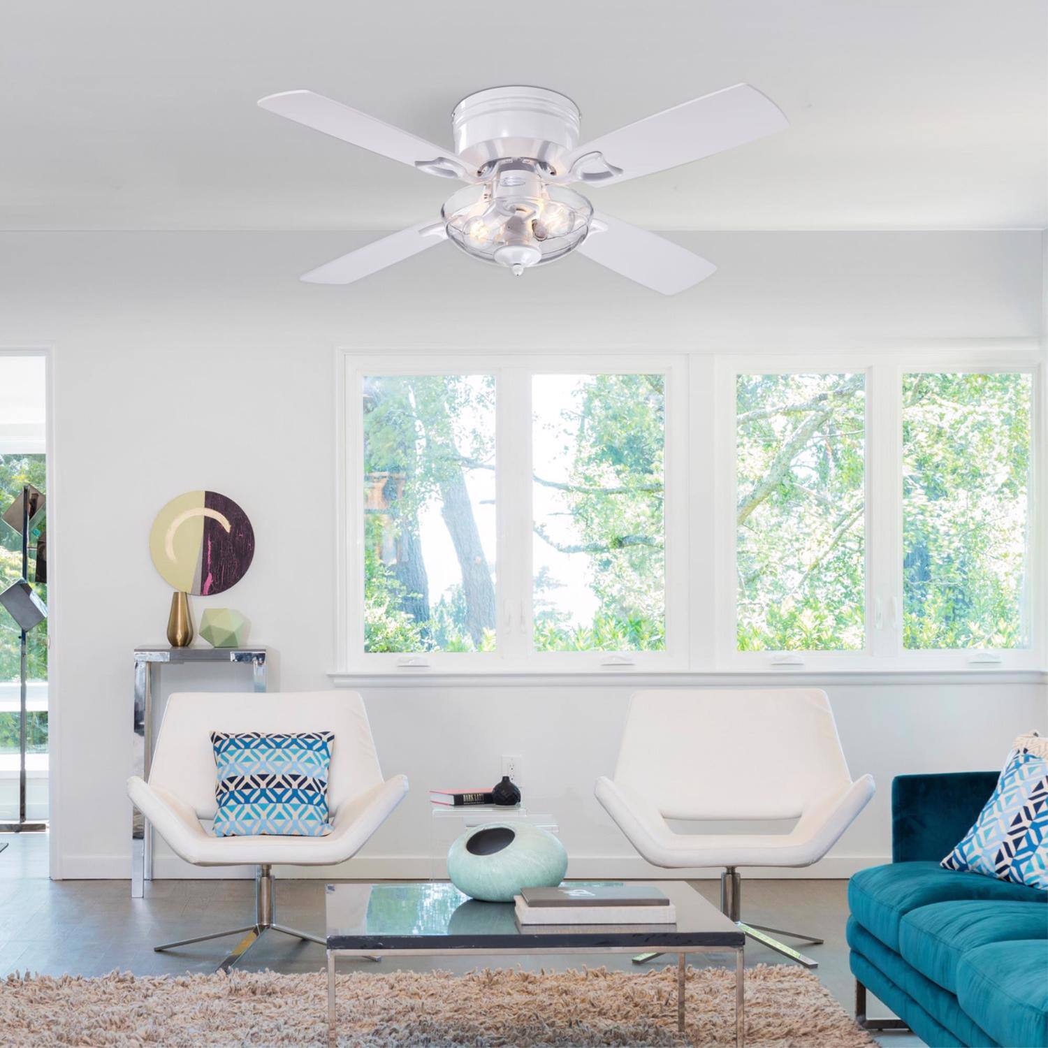 Left. Westinghouse - Westinghouse Hadley 42 in. White LED Indoor Ceiling Fan.