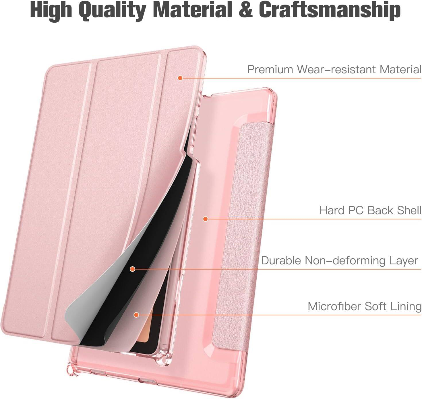 High Quality Material & Craftsmanship

Premium Wear-resistant Material

Hard PC Back Shell

Durable Non-deforming Layer

Microfiber Soft Lining