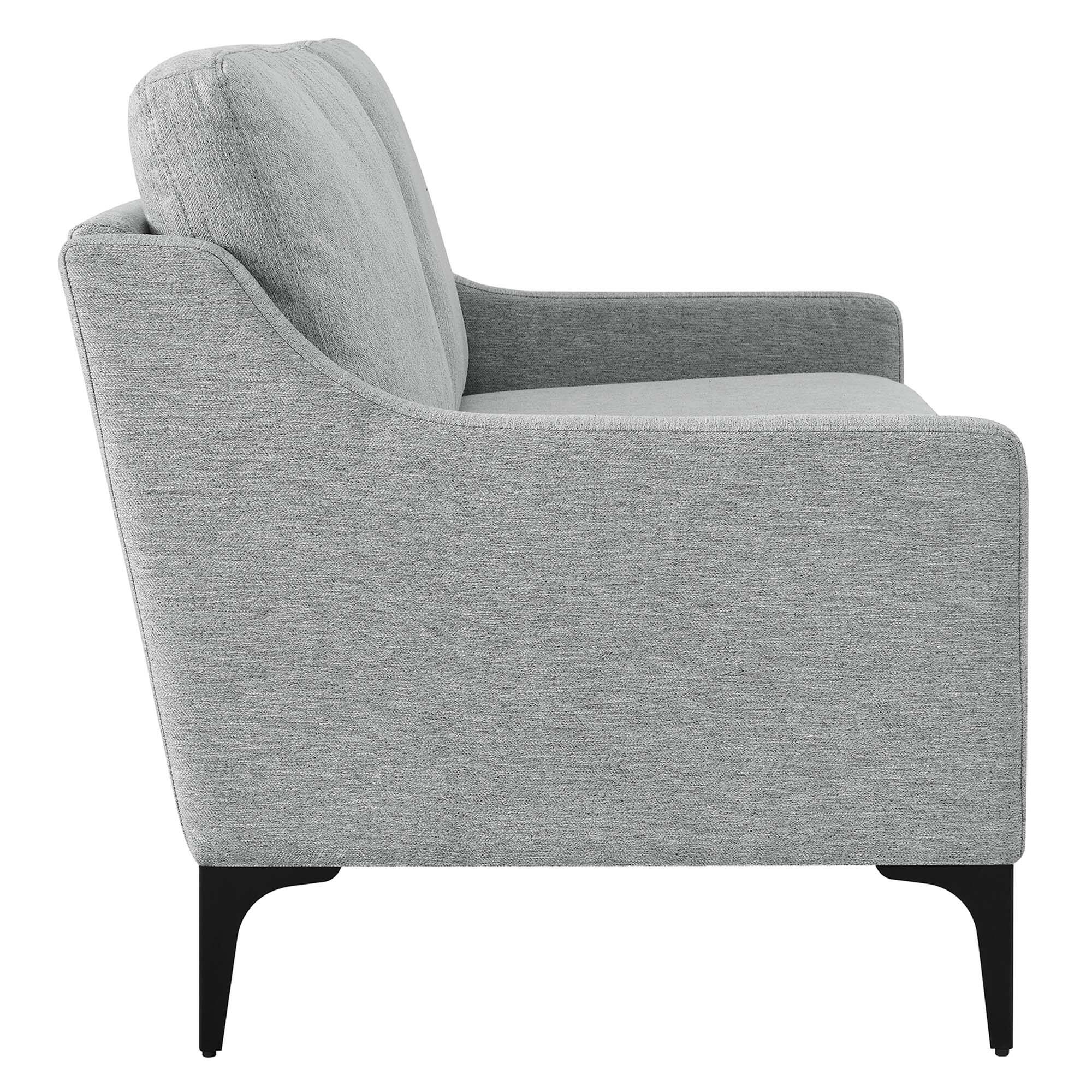 Alt View 1. Modway - Corland Upholstered Fabric Loveseat by Modway - Light Gray.