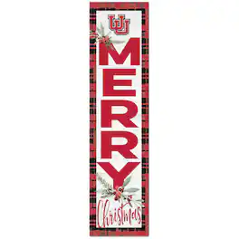 Jardine - Utah Utes 12'' x 48'' Outdoor Christmas Leaner - White
