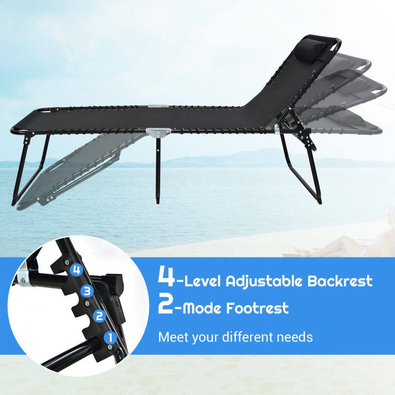 4-Level Adjustable Backrest  
2-Mode Footrest  
Meet your different needs