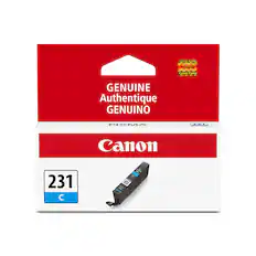 Canvil Calles
NOO
Canon UNIVE ON
Canon Canon
GENUINE Authentique GENUINO
PIXMA
231
Canon
231
Cyan
2.51 CARRIN Canon