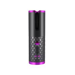 Cluzine - Cordless Automatic Hair Curler, Anti-Tangle, 6-Temp Control, USB Rechargeable, 360° Rotating