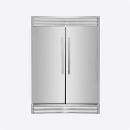 Forno Appliances - Maderno 27.2 Cu. Ft. Side-by-Side Convertible Refrigerator with Decorative Grill Trim - Stainless Steel