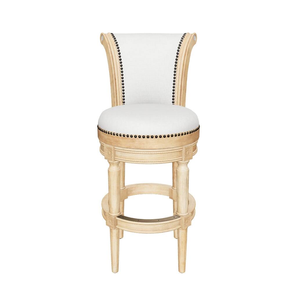 Alt View 8. Maven Lane - 31" Pullman Bar Stool In Weathered Oak Finish With Fabric Upholstery - Weathered Oak.