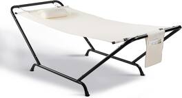 Winado - 7.7FT Freestanding Hammock Set 600LBS Heavy Duty Hammock, Cofy Hammock with Stand, Hammock Bed for Outdoor Yard Patio - off-White