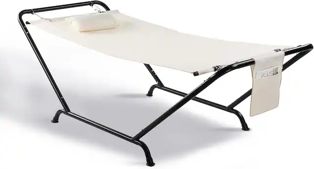 Front. Winado - 7.7FT Freestanding Hammock Set 600LBS Heavy Duty Hammock, Cofy Hammock with Stand, Hammock Bed for Outdoor Yard Patio - off-White.