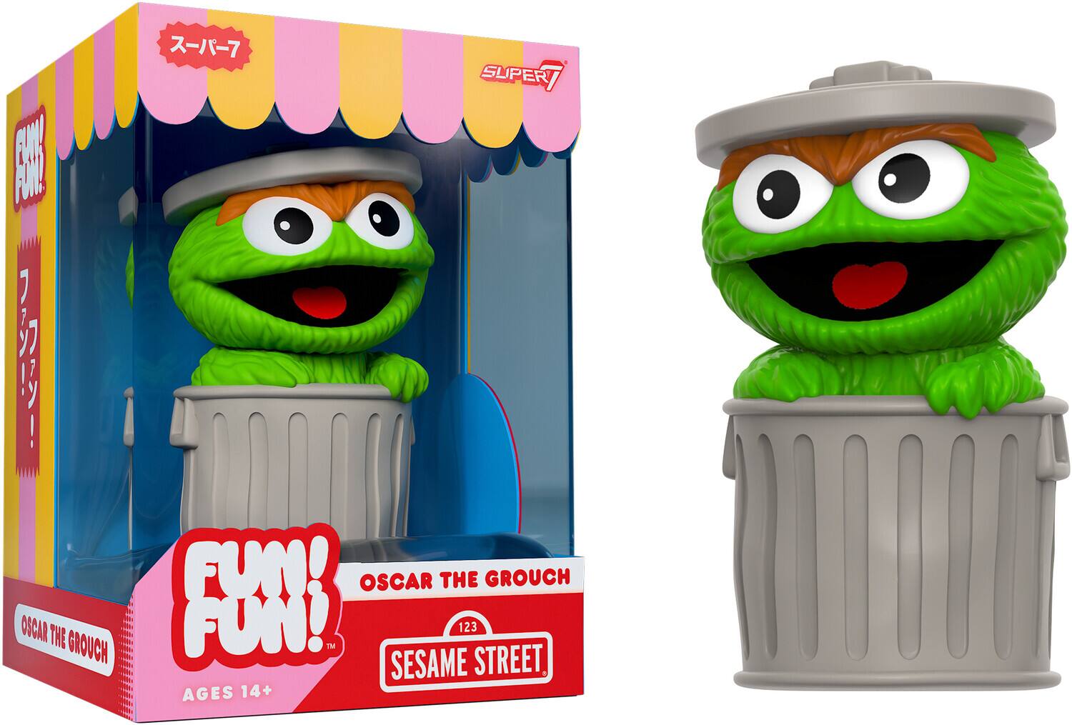 Super7 - Sesame Street - FUN! FUN! Wv1 - Oscar the Grouch - COLLECTIBLES