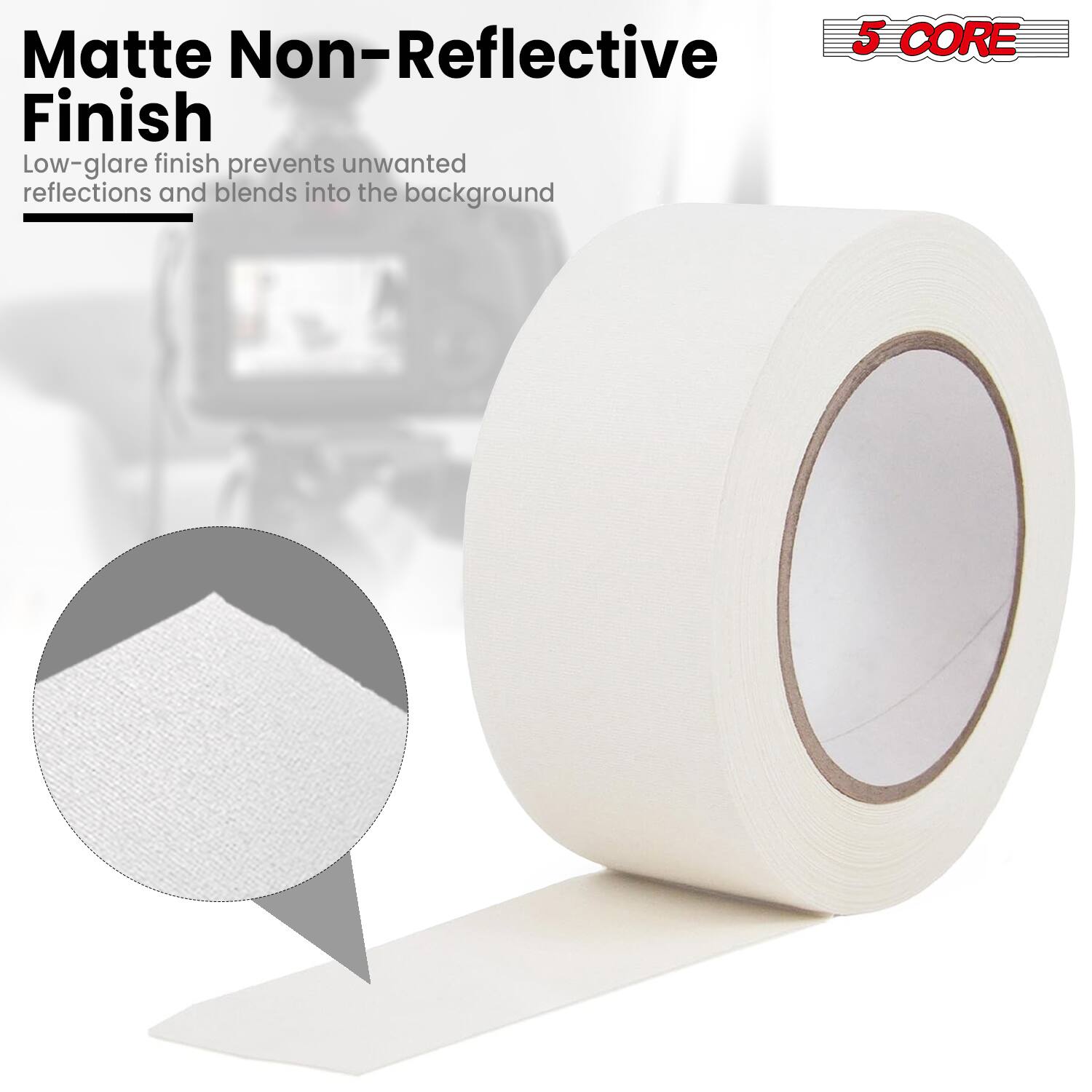 Matte Non-Reflective Finish  
Low-glare finish prevents unwanted reflections and blends into the background  

5 CORE