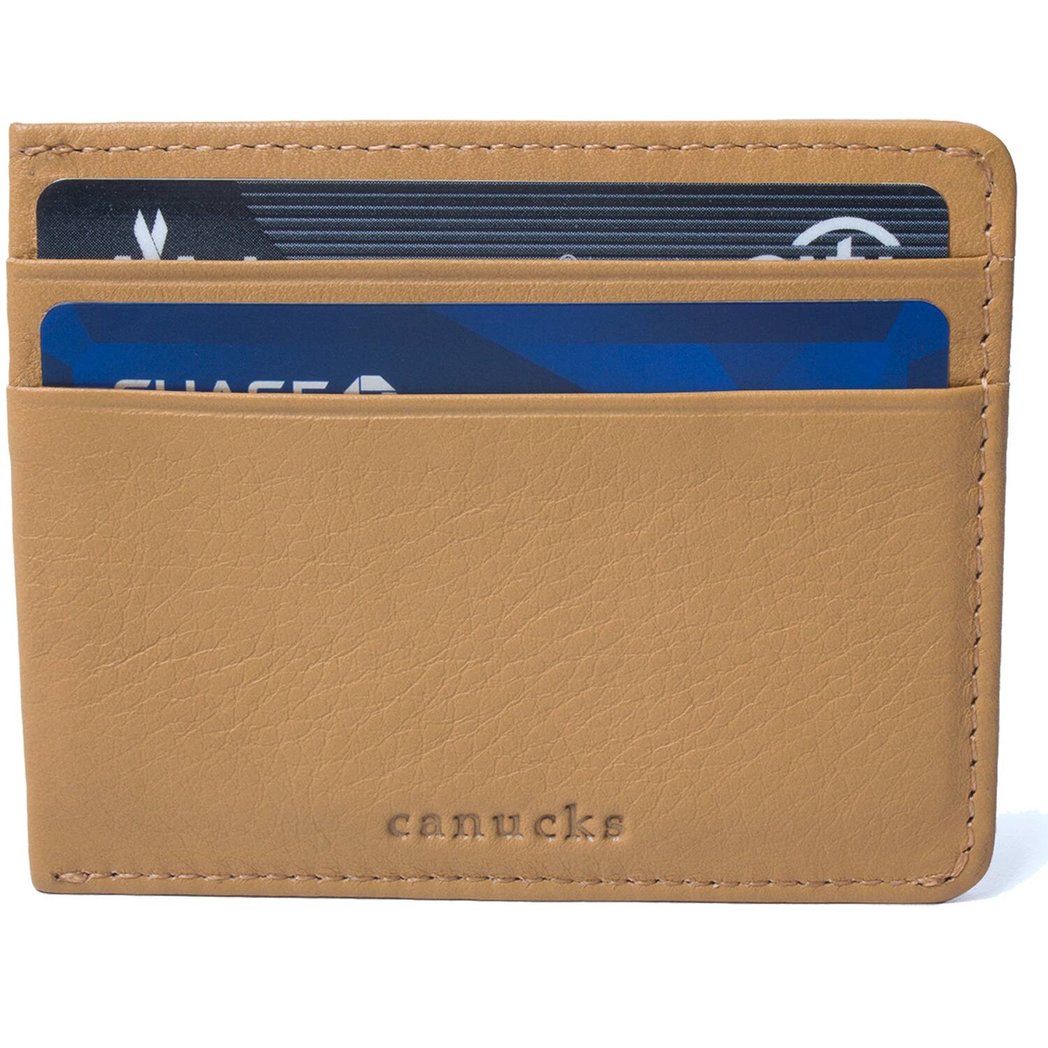 Alt View 1. Tokens & Icons - Vancouver Canucks Puck Wallet - Tan.
