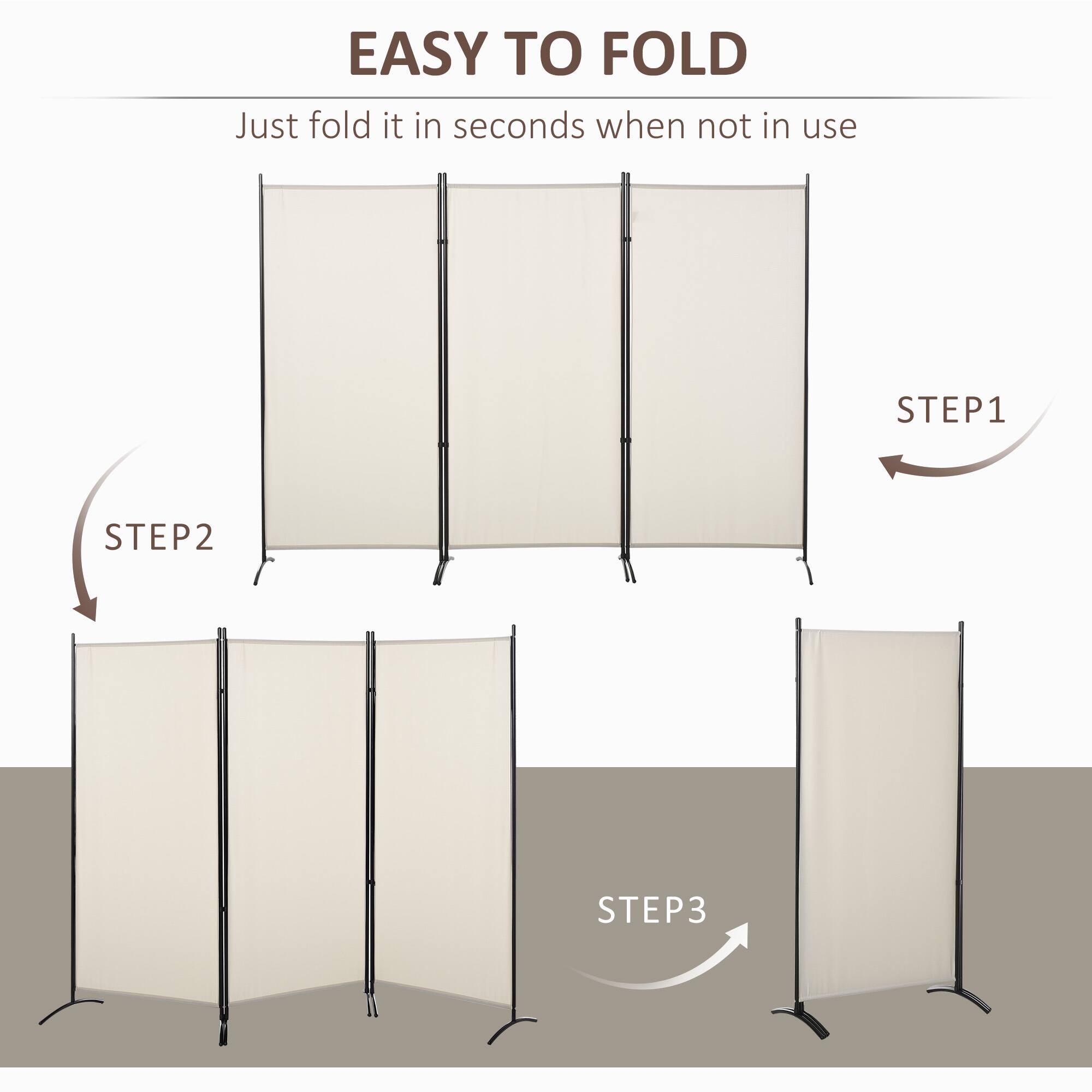 EASY TO FOLD
Just fold it in seconds when not in use
STEP1
STEP2
STEP3