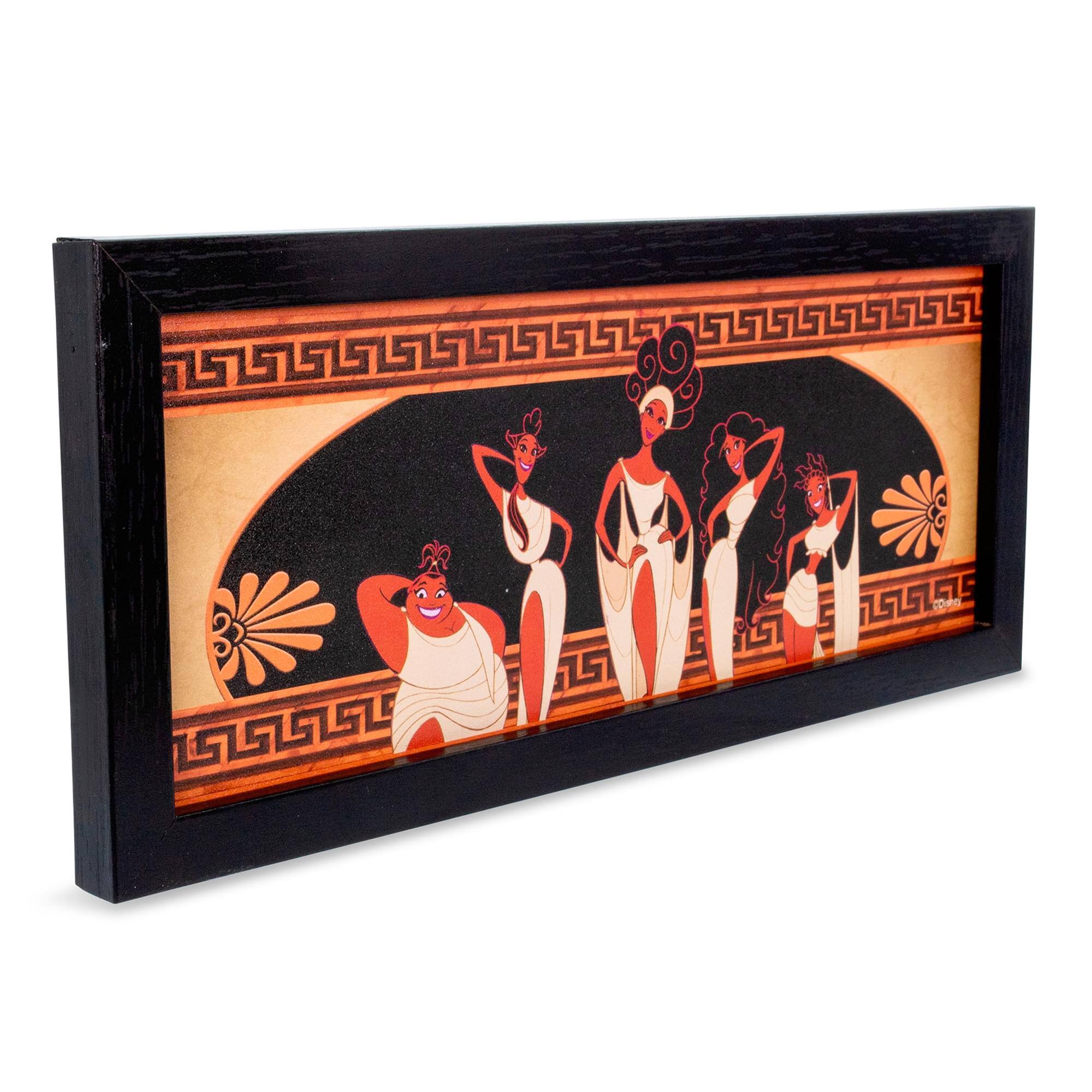 Alt View 1. Disney - Disney Hercules "Muses Pose" Hanging Sign Gel Coat Framed Wall Art - Brown.