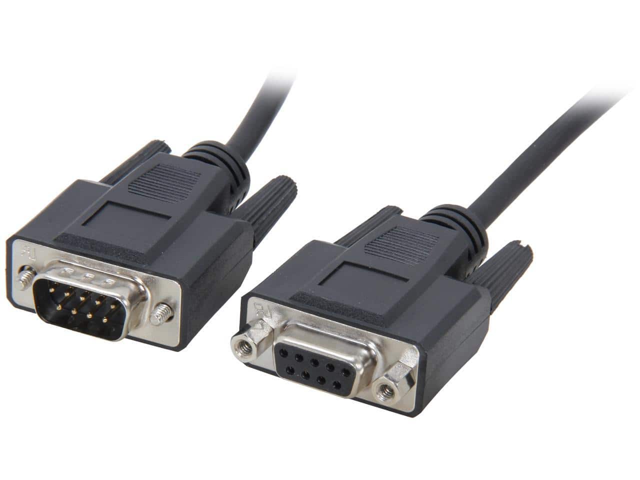 Cables to Go - C2G 52030 DB9 M/F Serial RS232 Extension Cable, Black (6 Feet, 1.82 Meters)