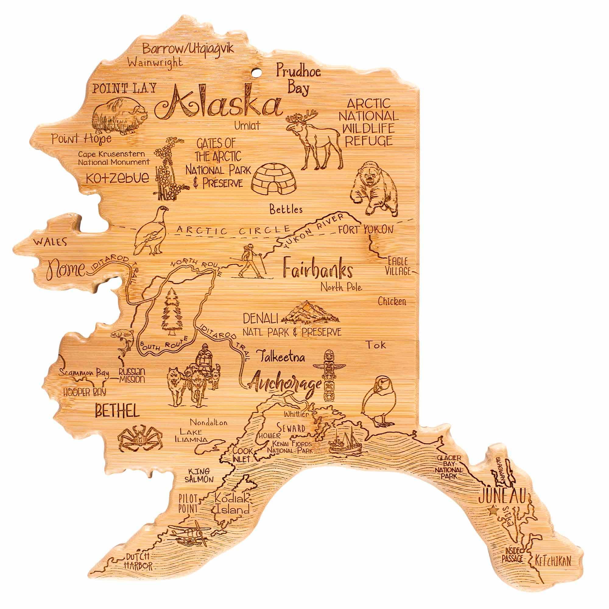 "Totally Bamboo - Destination Alaska Cutting Board, 13-3/8"" x 13-1/2""" price history on PriceWatchPro