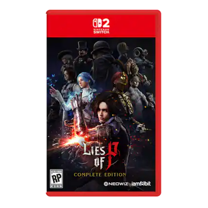 02 NINTENDO SWITCH. LIES OF P COMPLETE EDITION RP iam8bit TNI nTr NEOWIZ EURU H 1S - M (Mature 17+)