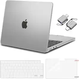 mosiso - Case for MacBook Air 13 inch M5 M4 M3 M2 A3449 A3240 A3113 A2681 (2022-2026) - Frost