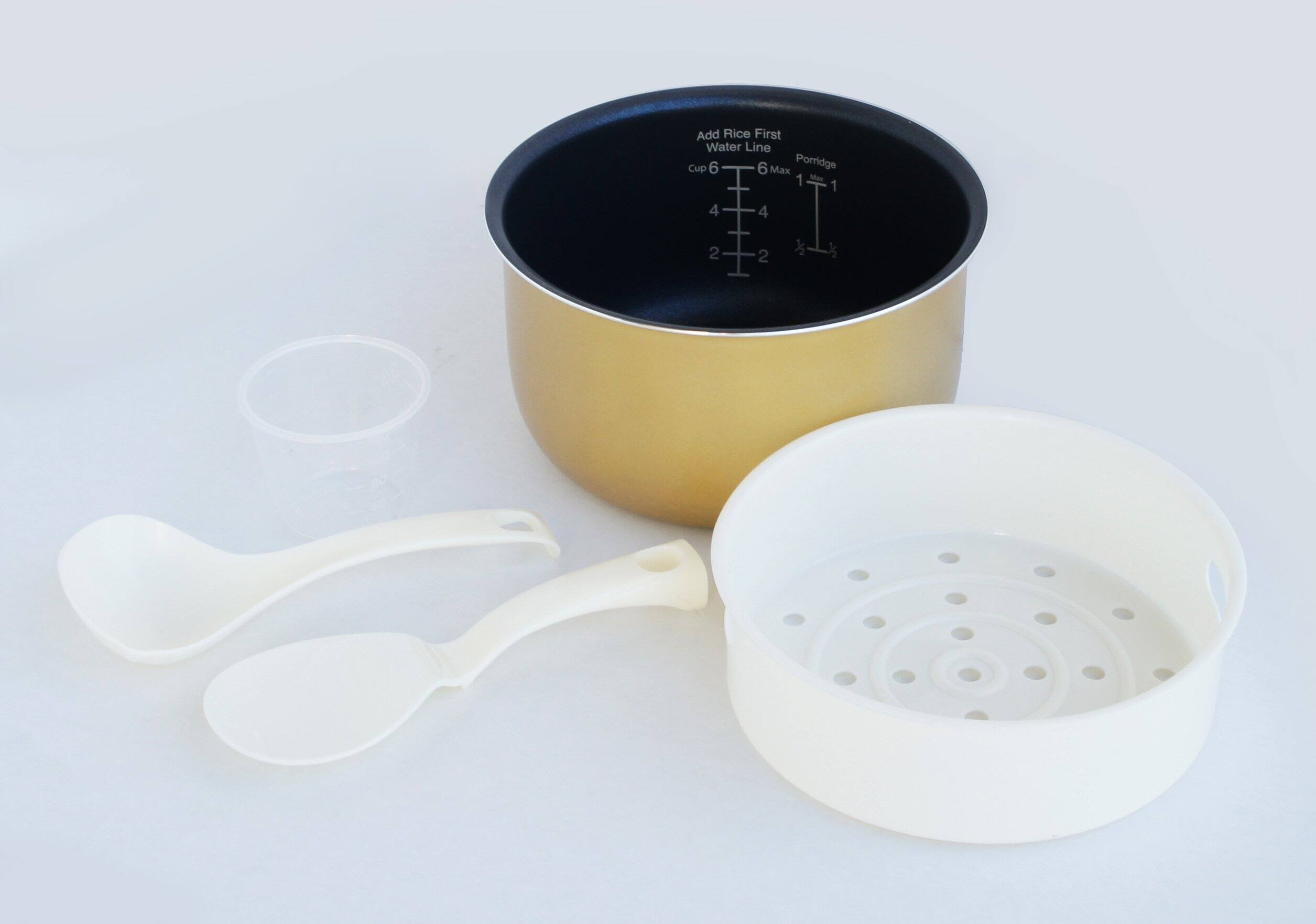 Add Rice First  
Water Line  
Cup 6  
6 Max  
Porridge  
1 Mac  
1 4 4 2 2