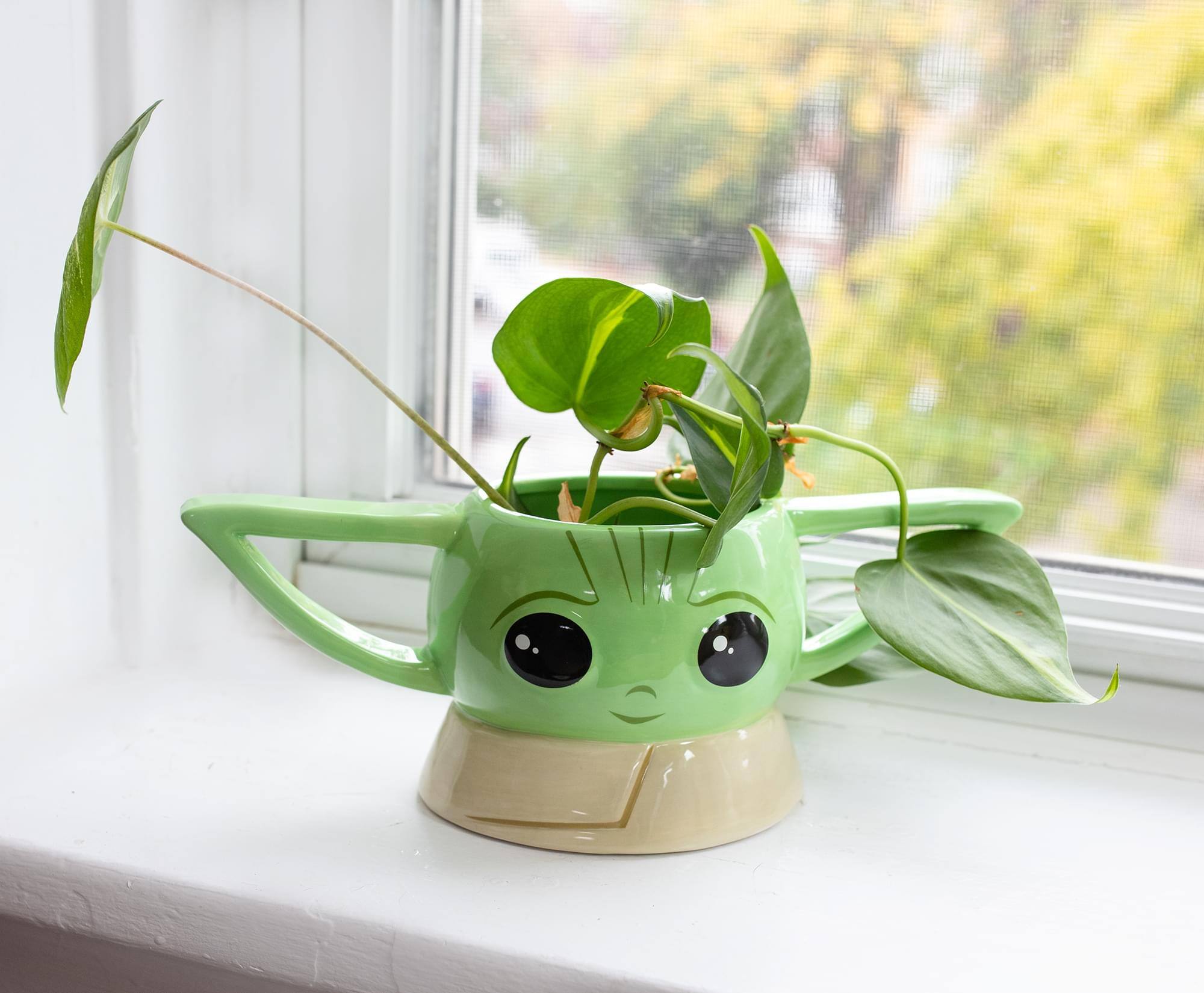 Alt View 4. Star Wars - Star Wars: The Mandalorian Grogu Sculpted Ceramic Mug | Holds 20 Ounces - Green.