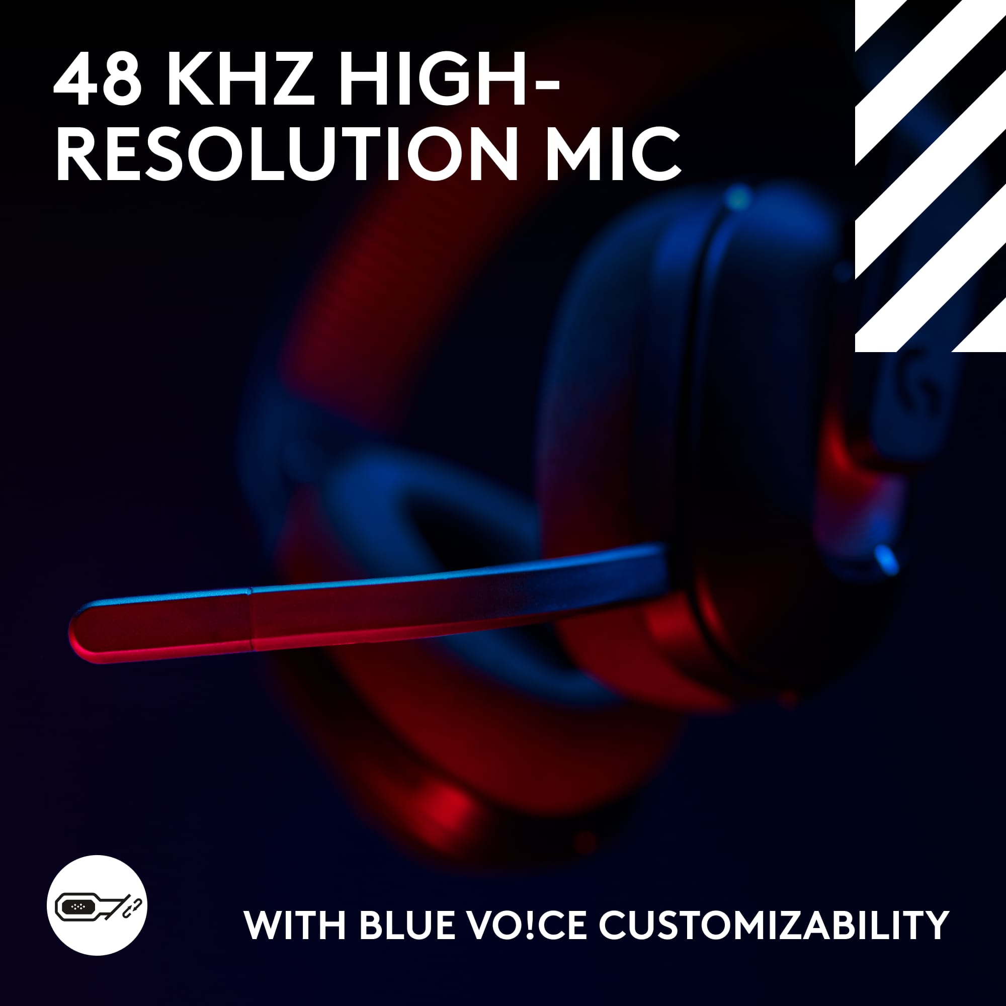 48 KHZ HIGH-RESOLUTION MIC WITH BLUE VOICE CUSTOMIZABILITY