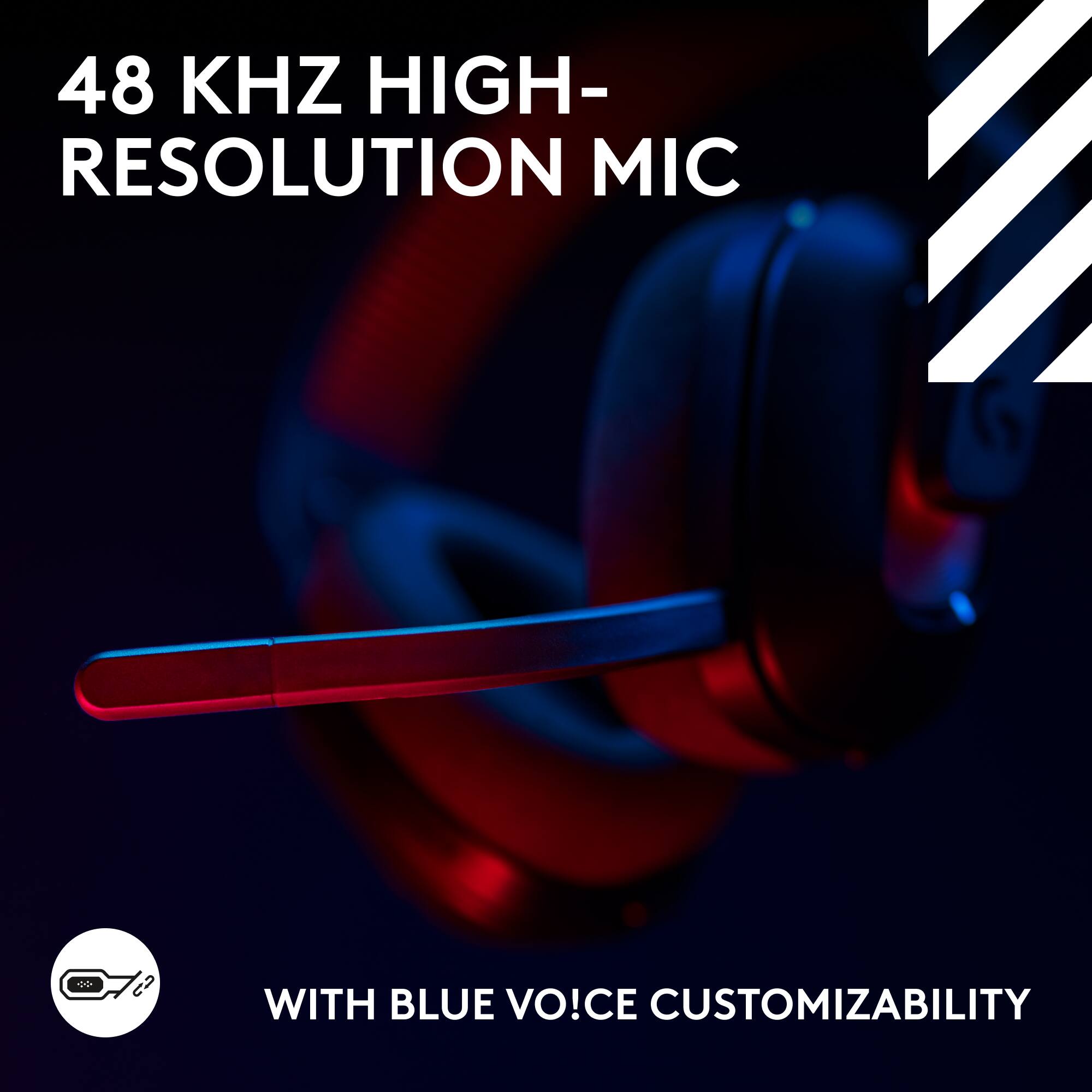 48 KHZ HIGH-RESOLUTION MIC WITH BLUE VOICE CUSTOMIZABILITY