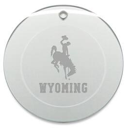 Jardine - Wyoming Cowboys 3'' Glass Round Ornament - Multicolor