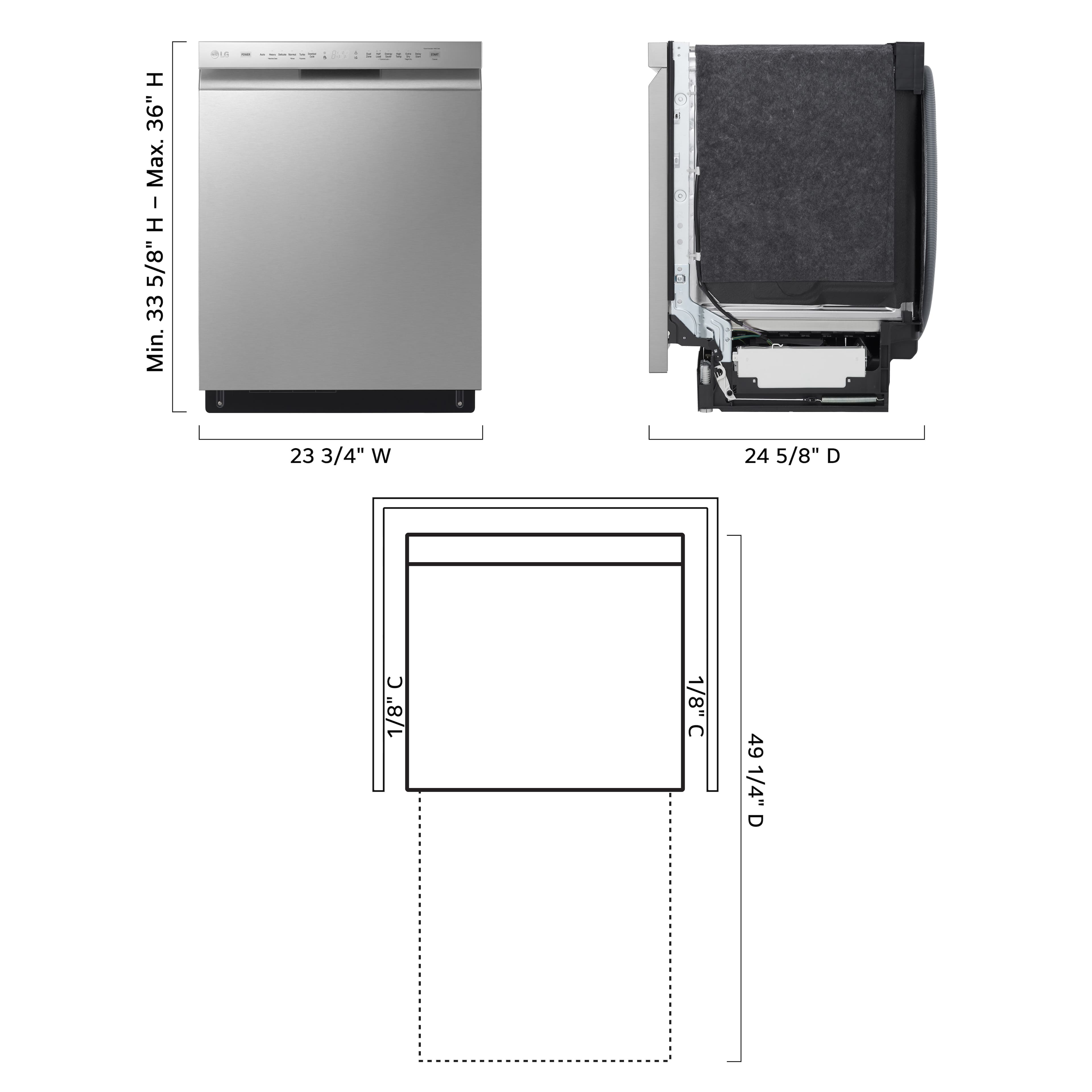 LG – 24″ Front Control Built-In Stainless Steel Tub Dishwasher with 3rd Rack, Quadwash, and 48dba – Stainless Steel Sansujyuku sansujyuku.com